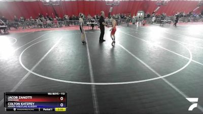 113 lbs Cons. Round 2 - Jacob Zanotti, Wisconsin vs Colton Katzfey, Askren Wrestling Academy