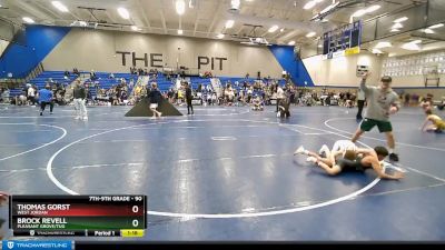 90 lbs Cons. Round 5 - Brock Revell, Pleasant Grove/TUG vs Thomas Gorst, West Jordan