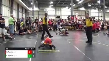 52 lbs Quarterfinals (8 Team) - Kamdynn Parker, East Kansas Eagles vs Camden Batton, Untouchables Purple