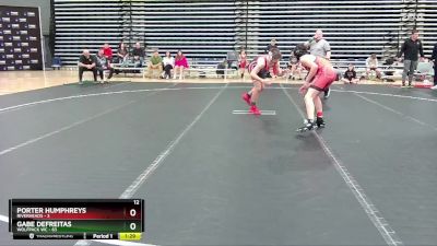 130 lbs Round 1 (10 Team) - Porter Humphreys, Riverheads vs Gabe DeFreitas, Wolfpack WC