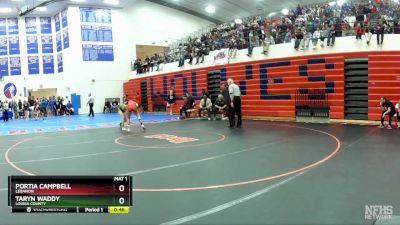 114 lbs Cons. Round 7 - Taryn Waddy, Louisa County vs Portia Campbell, Lebanon