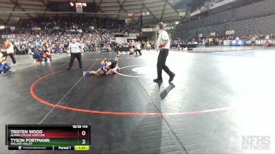 1B/2B 145 Semifinal - Tyson Portmann, Willapa Valley vs Tristen Wood, Almira Coulee Hartline