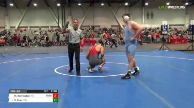 285 lbs Round of 16 - Marcus Harrington, Iowa State University vs Garrett Ryan, Columbia University