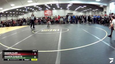 42-44 lbs Round 1 - Genesis Pluim, Guerrilla Wrestling (GWA) vs Madison Duquette, Midlothian Miners Wrestling Club