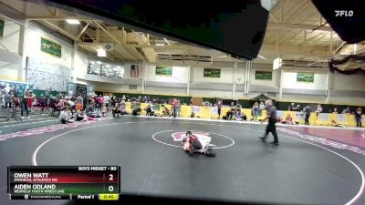 80 lbs Cons. Round 4 - Owen Watt, Immortal Athletics WC vs Aiden Odland, Redfield Youth Wrestling