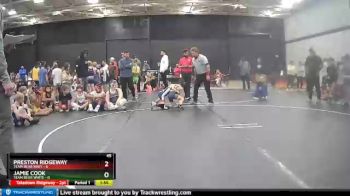 45 lbs Jamie Cook, Team Bear White vs Preston Ridgeway, Team Bear Navy