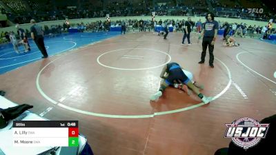 96 lbs Consi Of 8 #2 - Austin Lilly, Oklahoma Wrestling Academy vs Maddox Moore, Oklahoma Wrestling Academy