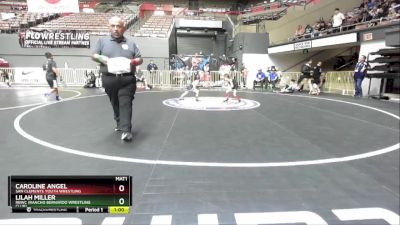 43 lbs Quarterfinal - Caroline Angel, San Clemente Youth Wrestling vs Lilah Miller, RBWC (Rancho Bernardo Wrestling Club)