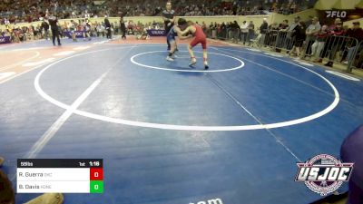 58 lbs Round Of 16 - Rydin Guerra, OKC Saints Wrestling vs Bo Davis, Honey Badgers Wrestling Club