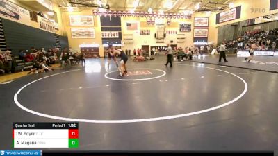 195 lbs Quarterfinal - Wyatt Boyer, Ellensburg vs Adrian Magaña, Connell