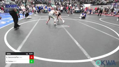 92 lbs Semifinal - Griffin Sensintaffar, Cowboy Wrestling Club vs Robert Salas, Standfast