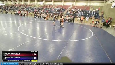 92 lbs Quarterfinal - Dylan Anderson, AZ vs Jacob Millward, UT