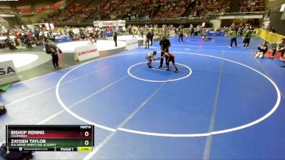 85 lbs Quarterfinal - Zayden Taylor, Elk Grove Wrestling Academy vs Bishop Rening, California