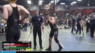 130 lbs Cons. Round 1 - Gabriel Webb, Saranac Youth WC vs Michael McEvoy, Shores WC