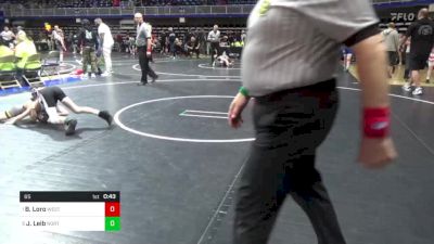 65 lbs Semifinal - Brady Loro, West Chester Rustin vs Jonah Leib, North Schuylkill