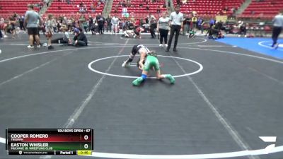 67 lbs 3rd Place Match - Easton Whisler, Mulvane Jr. Wrestling Club vs Cooper Romero, Triumph