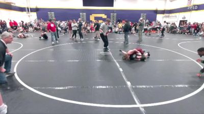 90 lbs Quarterfinal - Calvin McLain, Summerville Takedown Club vs Kylyn Clarke, Tech Fall