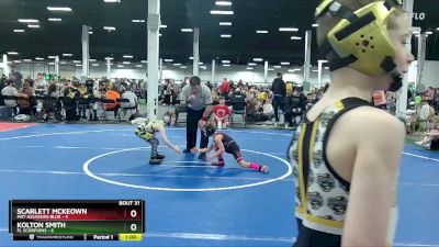 48 lbs Round 7 (10 Team) - Kolton Smith, FL Scorpions vs Scarlett McKeown, Mat Assassins Blue