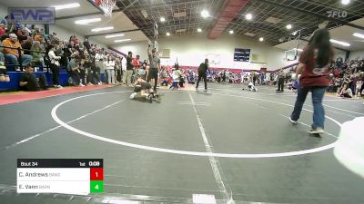 67 lbs Quarterfinal - Caleb Andrews, Broken Arrow Wrestling Club vs Easton Vann, Barnsdall Youth Wrestling