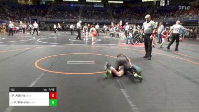 90 lbs Round Of 32 - Parker Adkins, Saegertown vs Hunter Stevens, Hughesville