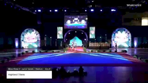 Highland Titans [2020 Show Cheer 2 - Junior Varsity - Medium Day 2] 2020 Pop Warner National Cheer & Dance Championship