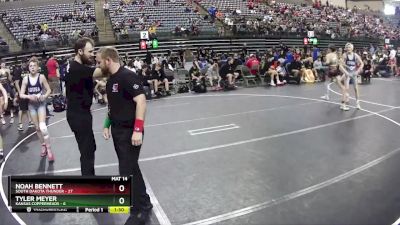 117 lbs Quarterfinals (8 Team) - Noah Bennett, South Dakota Thunder vs Tyler Meyer, Kansas Copperheads