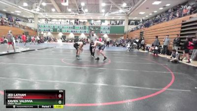 175 lbs Cons. Round 2 - Xavien Valdivia, Green Valley vs Jed Latham, Vista Murrieta