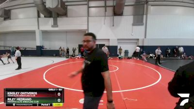 60 lbs Quarterfinal - Riley Medrano, Maverick Elite Wrestling Club vs Kinsley Ontiveros, Texas Elite Wrestling Club