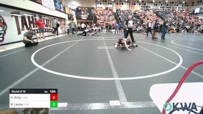 58 lbs Round Of 16 - Kolt King, Verdigris Youth Wrestling vs Brinley Leyba, Team Tulsa Wrestling Club