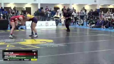 170 lbs Cons. Semi - Emily Cue, Simon Fraser University vs Jade Herzer, University Of Wisconsin At Stevens Point