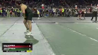 D1-285 lbs Cons. Round 3 - Sam Battaglia, Dakota HS vs Kyle Scofield, Milford HS