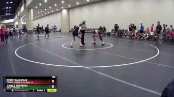 100 lbs Round 6 (10 Team) - Gable Hemann, Iowa T-Wrecks vs Zoey Salmons, Charlie`s Angels- GA Pink
