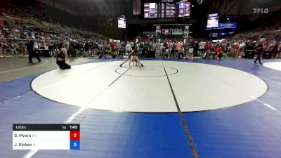 120 lbs Cons 16 #2 - Stephen Myers, West Virginia vs Jayden Rinken, Iowa