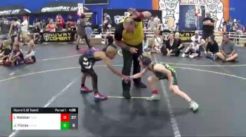 56 lbs Round 5 (6 Team) - Javier Flores, Untouchables White vs Ian Webber, The Funky Singlets Teal