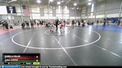 62 lbs Cons. Round 3 - Isabella Miller, IA vs Sarai Cortez, CA