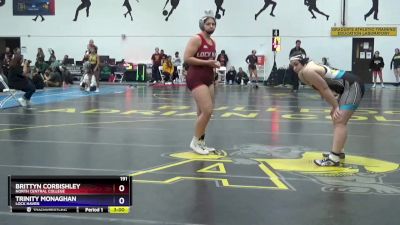 191 lbs Quarterfinal - Brittyn Corbishley, North Central College vs Trinity Monaghan, Lock Haven