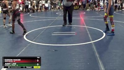 130 lbs Round 2 (4 Team) - Karson Yancer, Ninja Killer vs Avery Lane, Metro All Stars