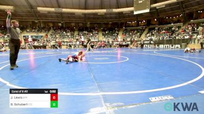 61 lbs Consi Of 8 #2 - Jonny Lewis, Tulsa Blue T Panthers vs Baker Schubert, Chandler Takedown Club