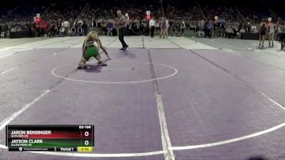 D2-106 lbs Cons. Semi - Jaron Bensinger, Gaylord HS vs Jayson Clark, Allen Park HS