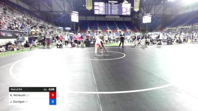 132 lbs Rnd Of 64 - Kaiya Winbush, Colorado vs Jania Dunigan, Texas