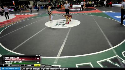 Cons. Round 2 - Addison Cotton, York Girls vs Rita Ceballos, Johnson County Central Girls