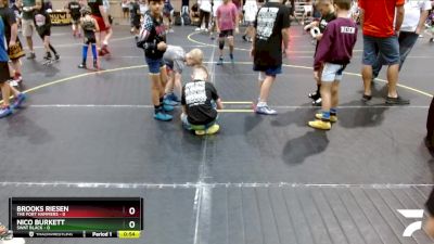 43 lbs Quarterfinals (8 Team) - Nico Burkett, SWAT Black vs Brooks Riesen, The Fort Hammers