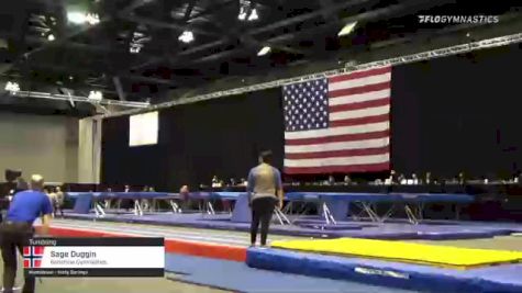 Sage Duggin - Tumbling, Sonshine Gymnastics. - 2021 USA Gymnastics Championships
