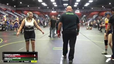 170 lbs 1st Place Match - Mikayla Hartline, Hartford WC vs MaKayla Gowell, Manton Monsters