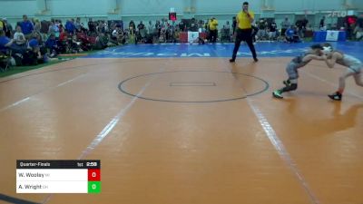 B-55 lbs Quarterfinal - Waylon Wooley, MI vs Axel Wright, OH