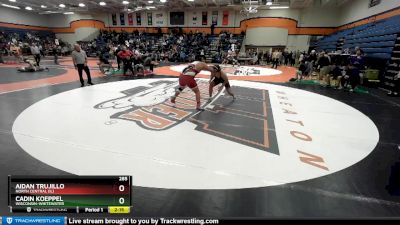 285 lbs Cons. Round 2 - Cadin Koeppel, Wisconsin-Whitewater vs Aidan Trujillo, North Central (IL)