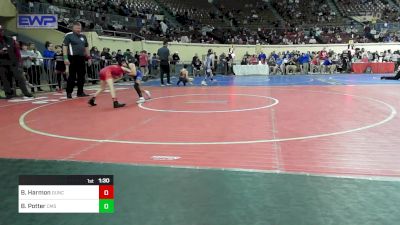 68 lbs Quarterfinal - Brodie Harmon, Duncan Middle School vs BentLee Potter, Clinton, Ok