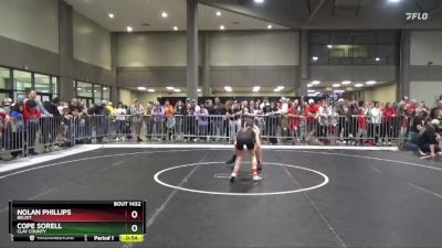 85 lbs Quarterfinal - Cope Sorell, Clay County vs Nolan Phillips, Beloit