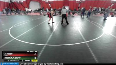 285 lbs Round 3 - Maddox Hocking, Warrior Youth Wrestling vs Jt Kelso, Iowa