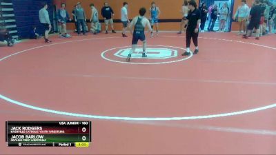 160 lbs Quarterfinal - Jack Rodgers, Nashville Catholic Youth Wrestling vs Jacob Barlow, Ground Zero Wrestling